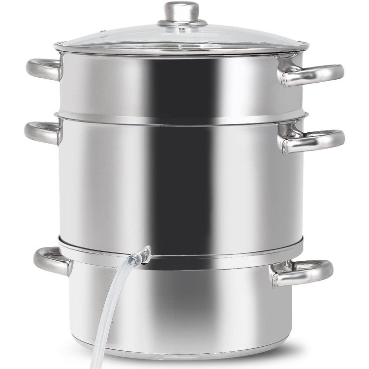11-Quart Stainless Steel Pan Fruit Juicer Steamer