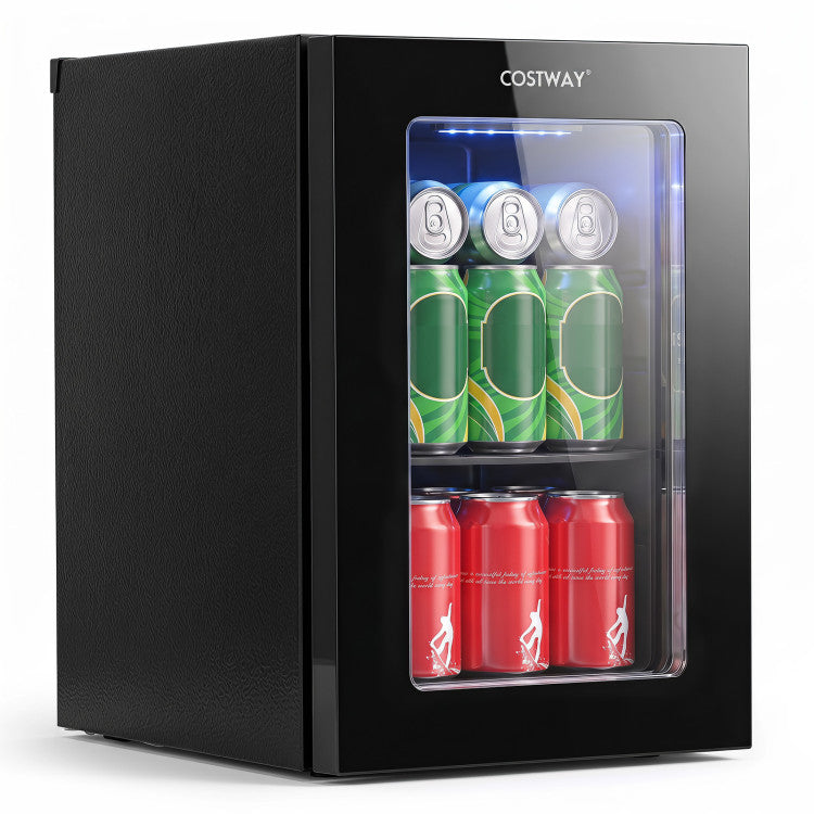 0.6 Cu.Ft Beverage Refrigerator 24 Cans Countertop Mini Fridge