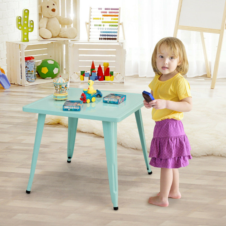 27-Inch Kids Square Steel Table Play Learn Activity Table