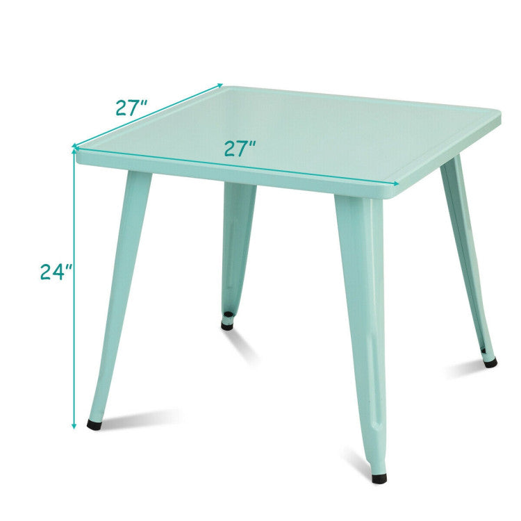 27-Inch Kids Square Steel Table Play Learn Activity Table