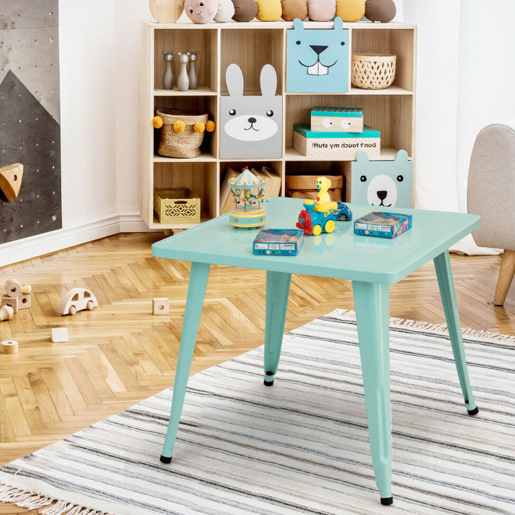 27-Inch Kids Square Steel Table Play Learn Activity Table
