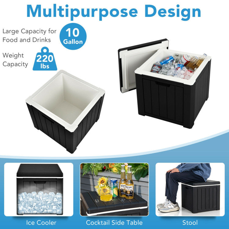 4-in-1 10 Gallon Storage Cooler for Picnic and Outdoor Activities