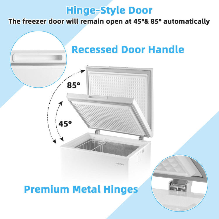 3.5/5 Cu.ft Compact Chest Freezer with Removable Storage Basket