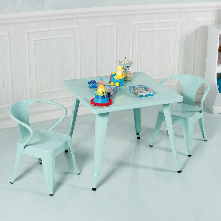 27-Inch Kids Square Steel Table Play Learn Activity Table