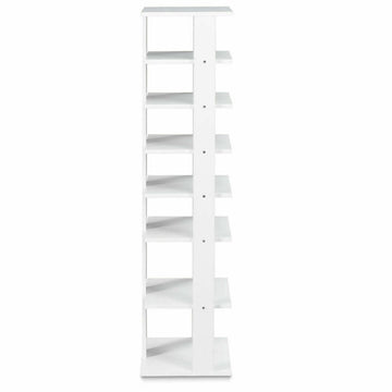 7-Tiers Vertical Wooden Space Saving Shoe Rack for Front Door