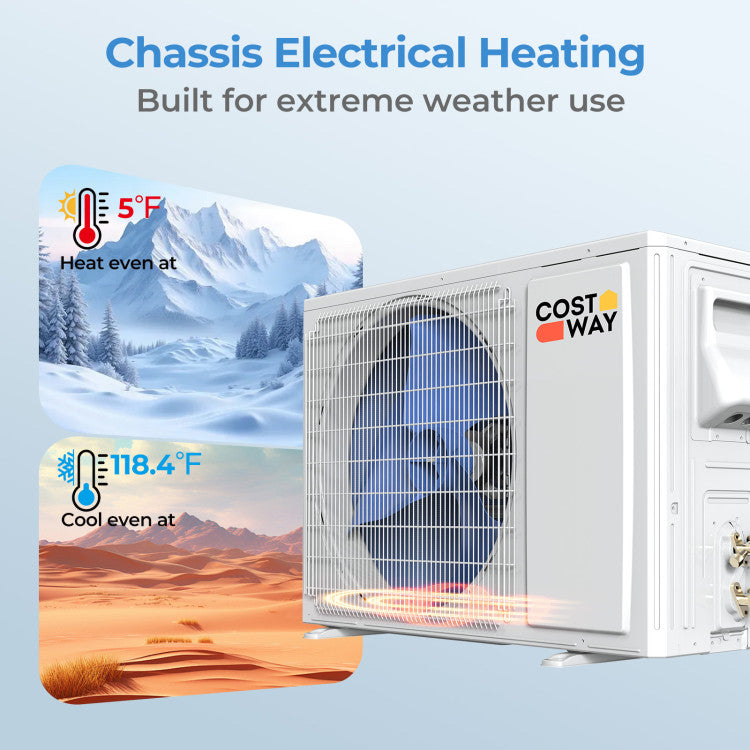 Blast Series 12000 BTU 17 SEER2 208-230V Mini Split Air Conditioner with Heat Pump