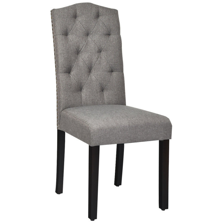 Set of 2 Modern Tufted Dining Chairs with Padded Seat