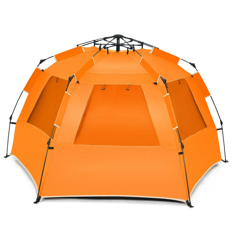 3-4 Person Easy Pop-Up Beach Tent UPF 50+ Portable Sun Shelter