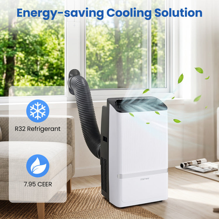 14000 BTU WiFi Enabled Portable Air Conditioner with Dehumidifier and 24H Timer