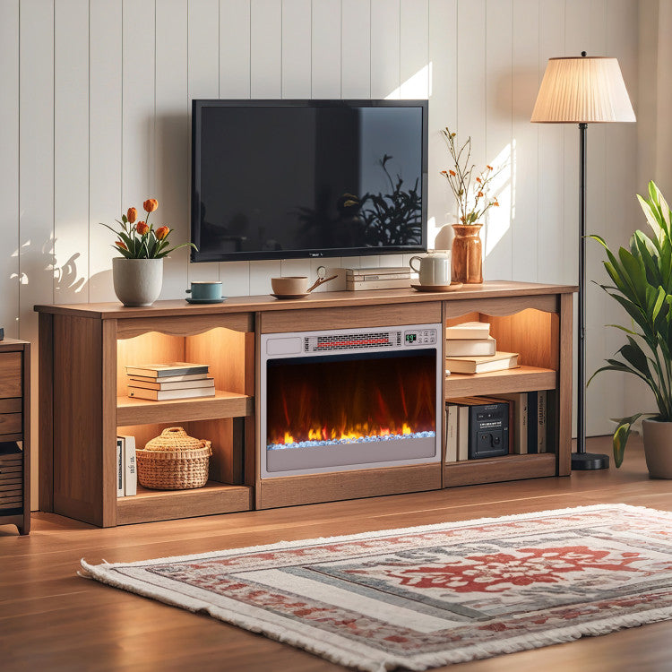 23 Inch 1500W Recessed Electric Fireplace Insert with Remote Control