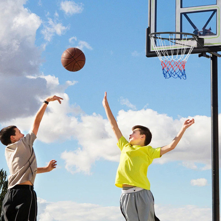 15 Inch Basketball Rim Goal Replacement with All Weather Net and Mounting Hardware