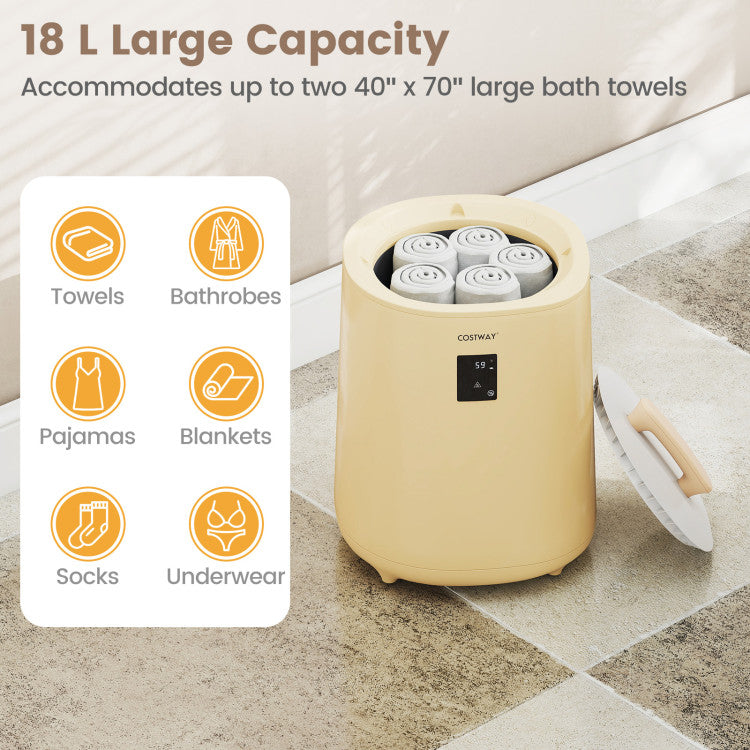 18L Large Towel Warmer with LED Display and Auto Shut off
