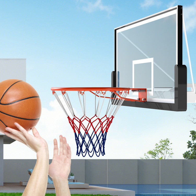 18" Basketball Rim Heavy Duty Wall Mounted Basketball Rim Goal Replacement