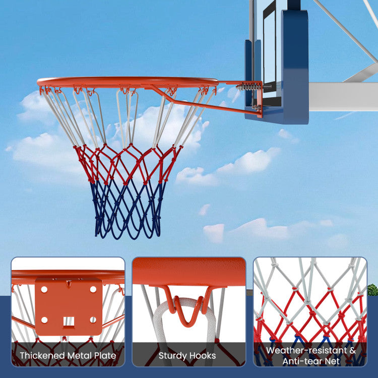 18" Basketball Rim Heavy Duty Wall Mounted Basketball Rim Goal Replacement