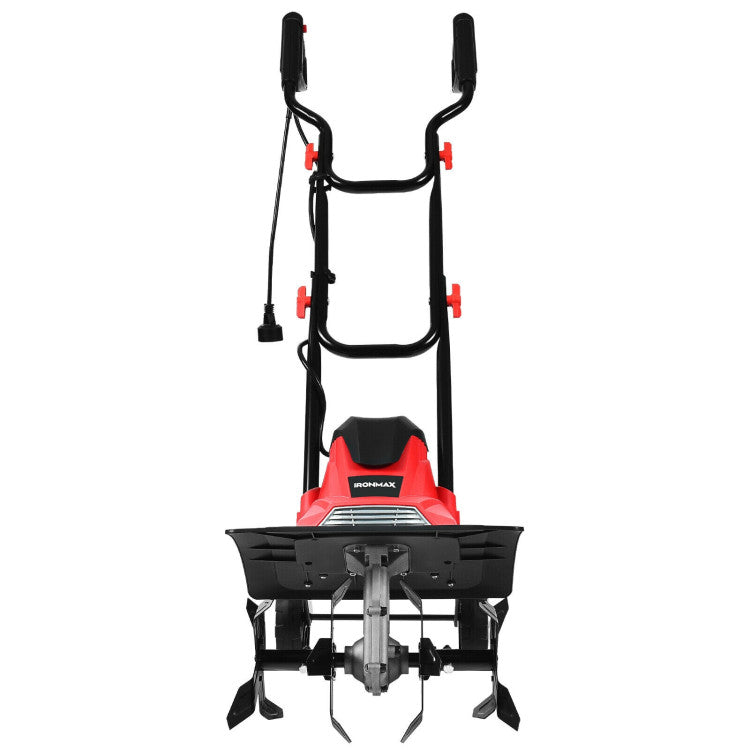 14/17 Inch 10 Amp Corded Electric Tiller and Cultivator with 9-Inch Tilling Depth