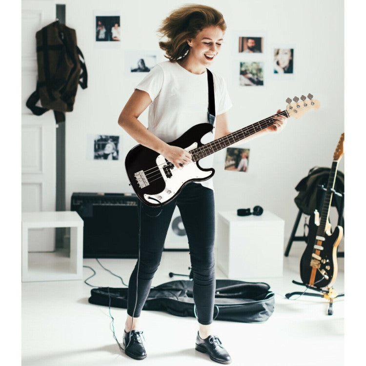 Electric Bass Guitar Full Size 4 String Strap Guitar