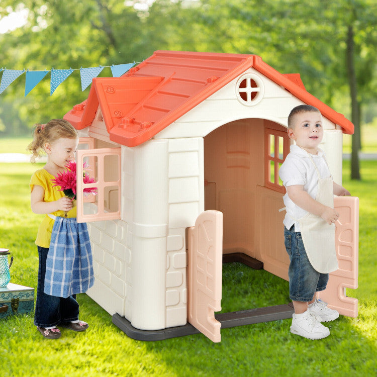 Kid’s Playhouse Pretend Toy House For Boys and Girls 7 Pieces Toy Set