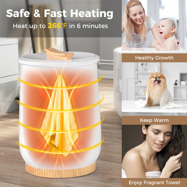 20L Large Heated Towel Warmer with LED Display and Button Control