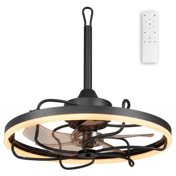 20” Celling Fan with Dimmable LED Light 6 Speeds and Timer