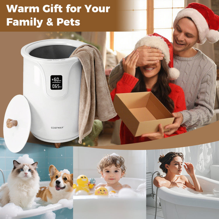20 L Large Blanket and Towel Warmer with 3 Heat Levels for Bathroom