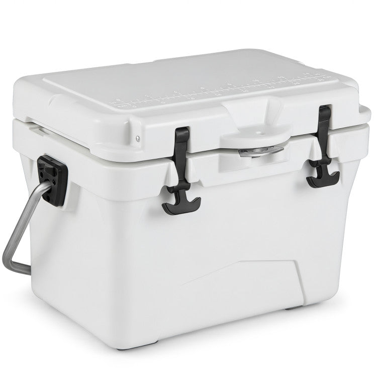20 Quart Portable Hard Cooler with Built-in Ruler and Bottle