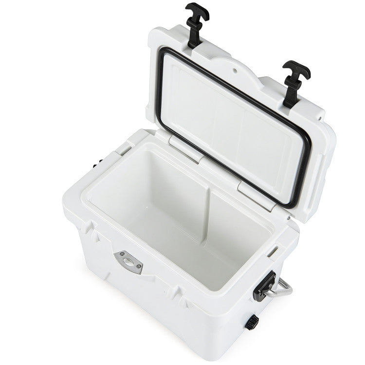 20 Quart Portable Hard Cooler with Built-in Ruler and Bottle