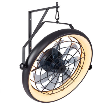 20” Wall Mounted Fan with Dimmable LED Light and 6 Wind Speeds
