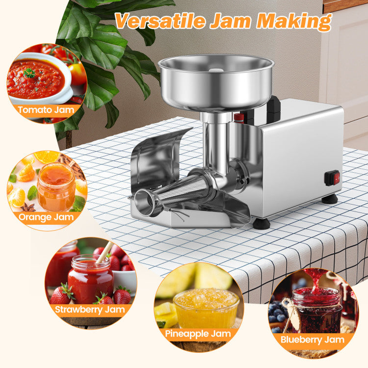 450W Electric Tomato Strainer Commercial Grade Food Mill Stainless Steel Sauce Maker