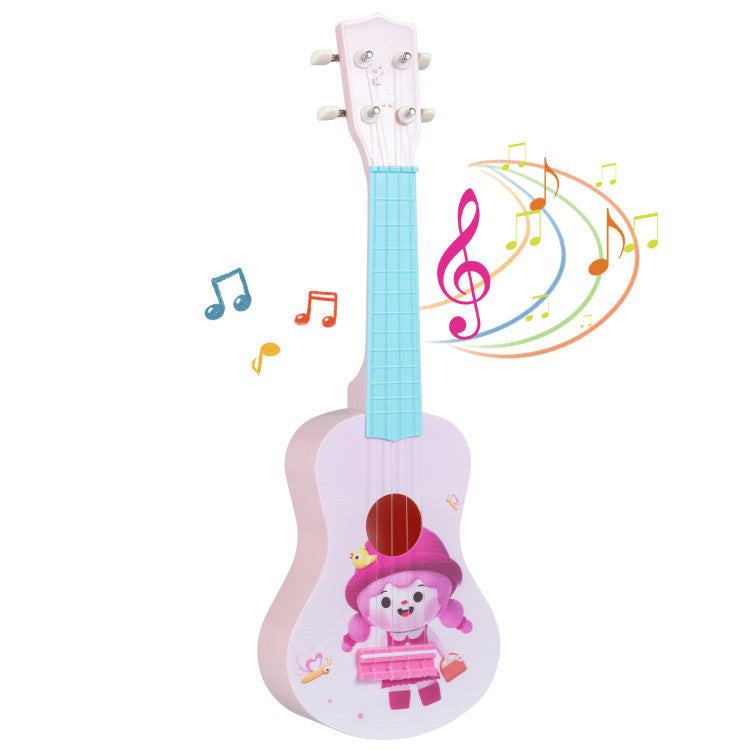 21 Inch Children Mini Ukulele with 4 Nylon Strings and 12 Frets