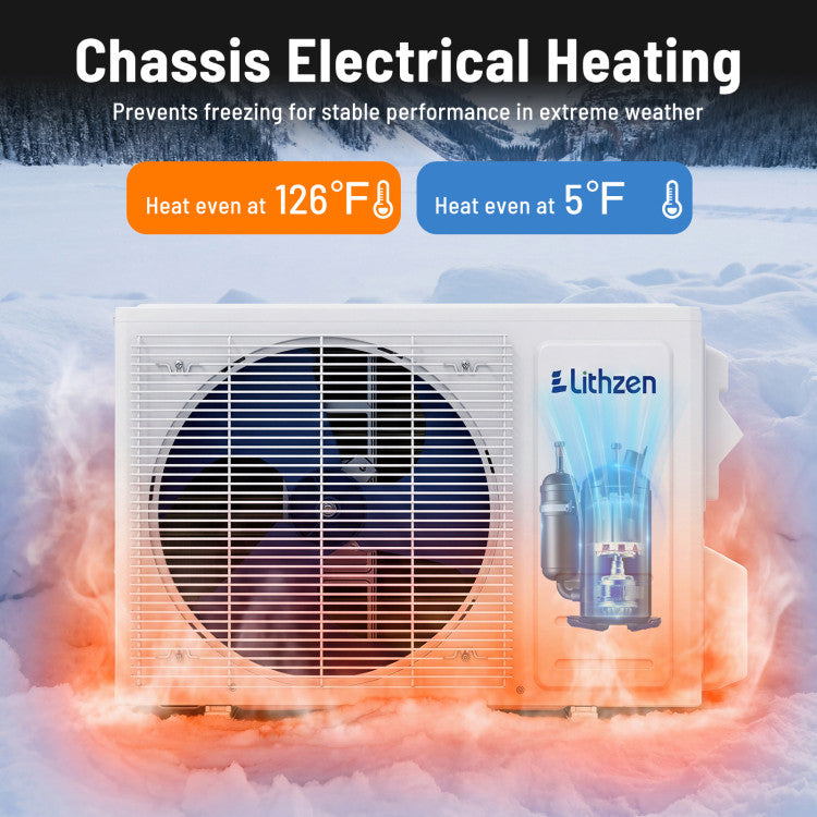 24000 BTU 18.1 SEER2 208/230V Mini Split Air Conditioner Works with Alexa