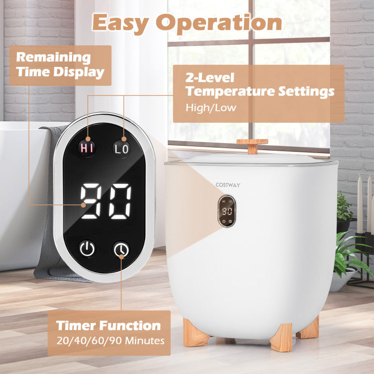 25L Towel Warmer Bucket with 2 Temperature Settings and Auto Shut Off