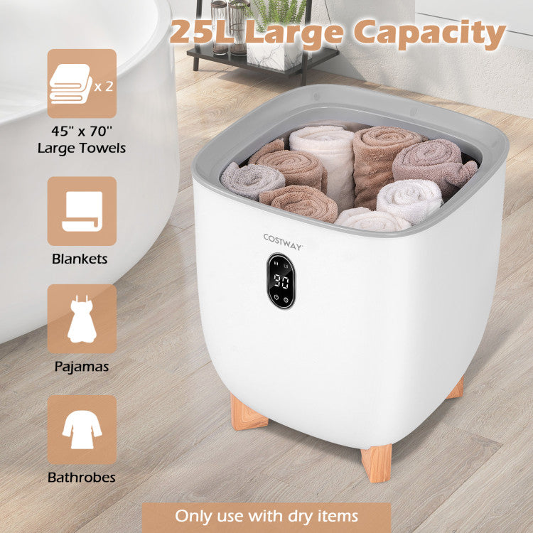 25L Towel Warmer Bucket with 2 Temperature Settings and Auto Shut Off