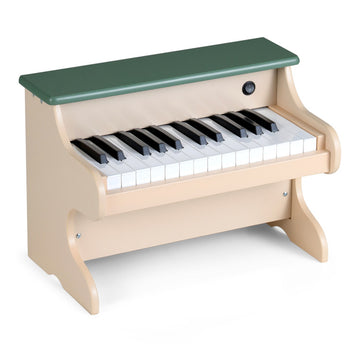 25 Keys Kids Piano Keyboard Wooden Digital Piano Toy with Removable Music Stand