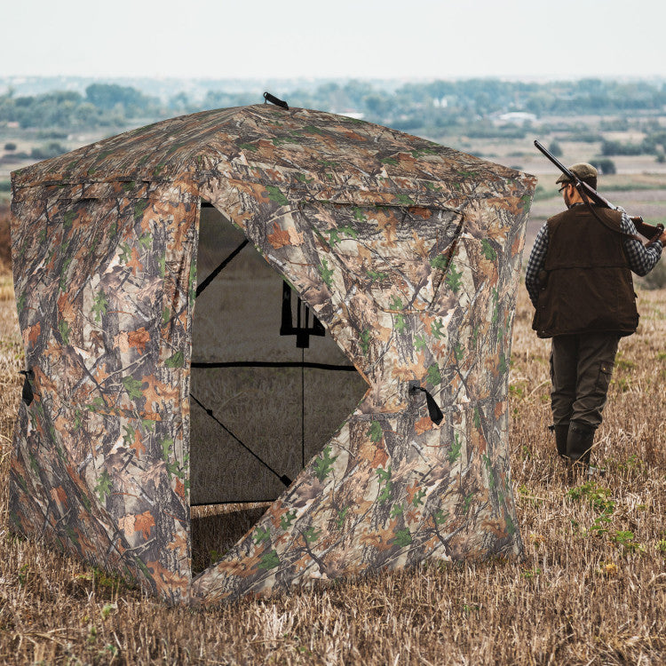 270° See Through Hunting Blind Tent with Silent Magnetic Door
