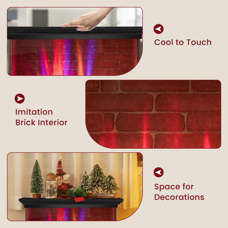 27 Inch Freestanding Fireplace with Remote Control