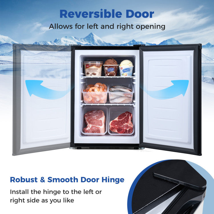 2.1 Cu.Ft Small Freezer with Reversible Single Door Energy Saving