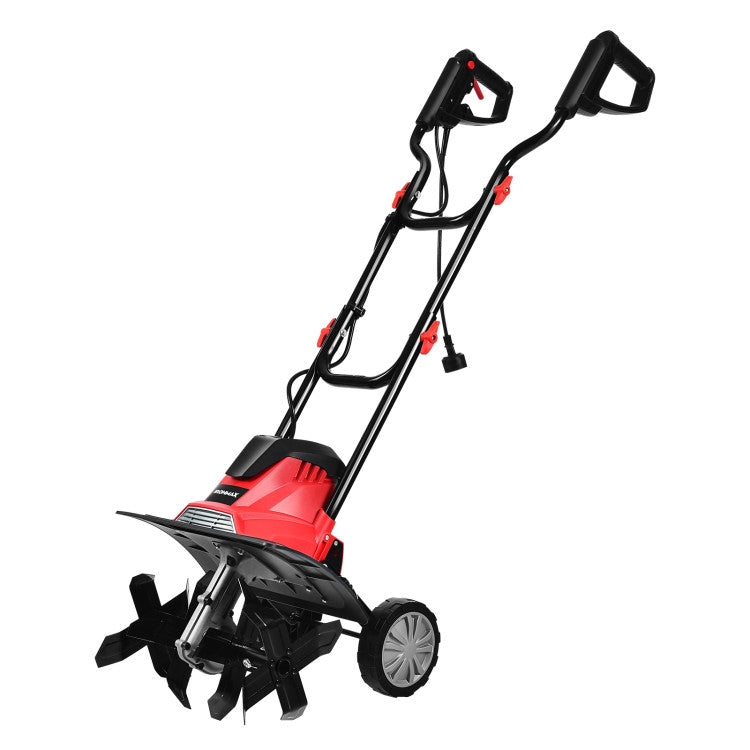 14/17 Inch 10 Amp Corded Electric Tiller and Cultivator with 9-Inch Tilling Depth
