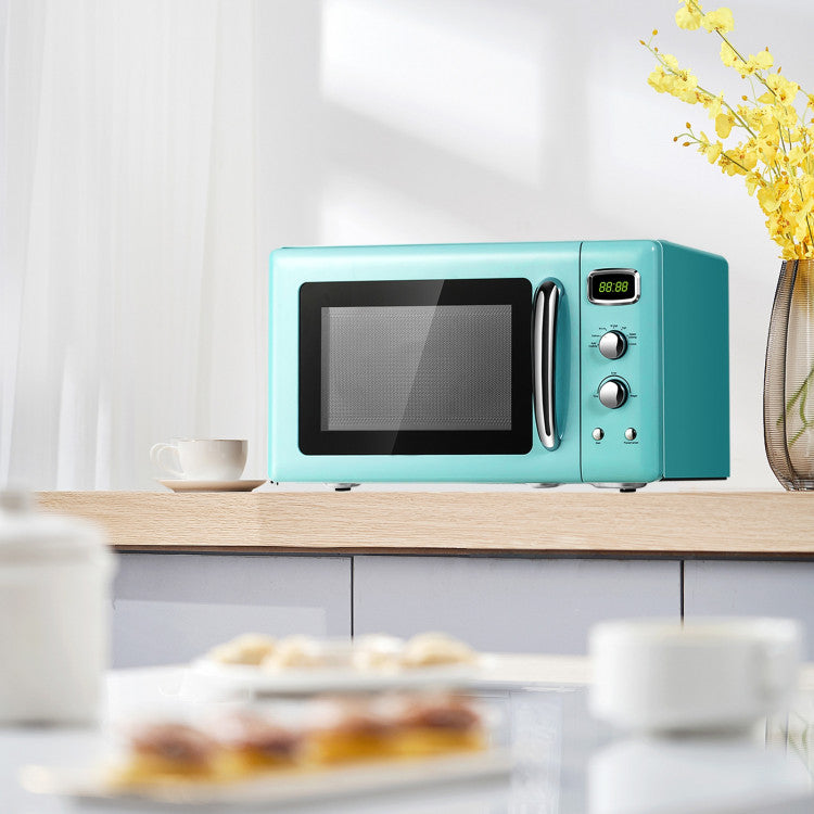 0.9 Cu.ft Retro Countertop Compact Microwave Oven