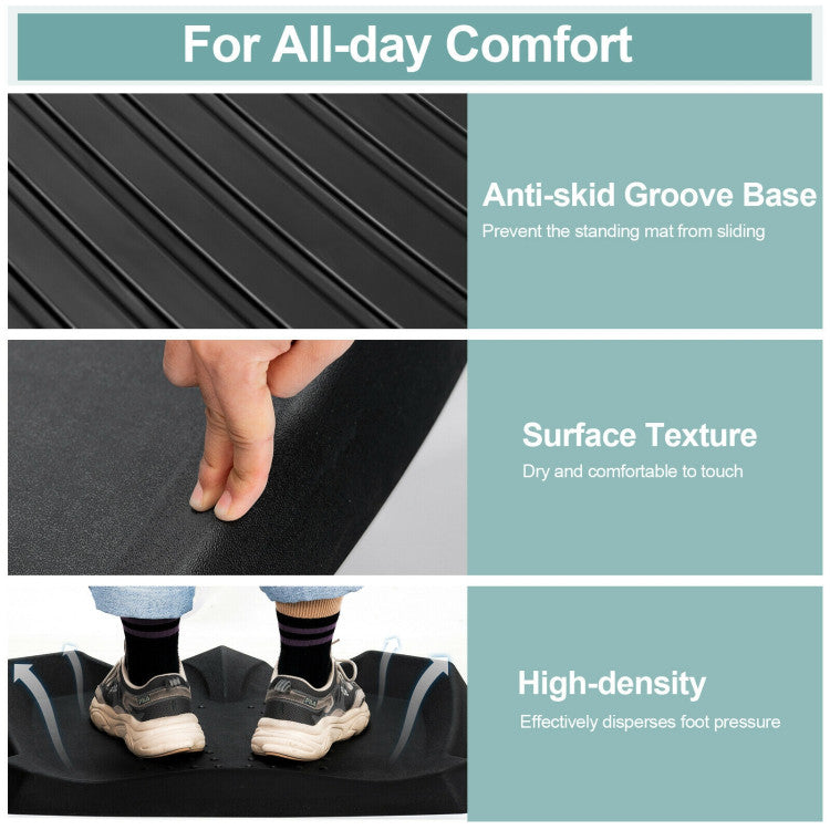 Portable Anti-Fatigue Standing Mat with Massage Points and Diverse Terrain