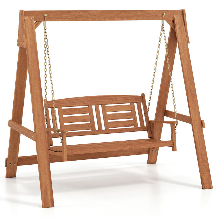 2-Seater Porch Swing with Stand Adjustable Chains