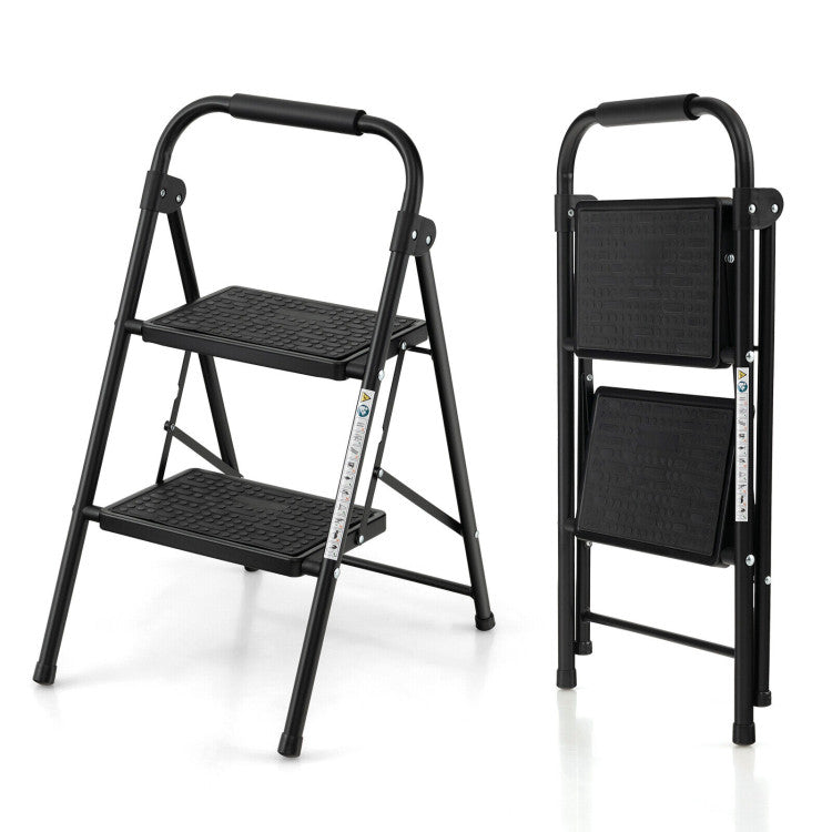 2-Step/3-Step Ladder with Wide Anti-Slip Pedal
