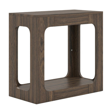 2-Tier End Table with Storage Shelf for Living Room