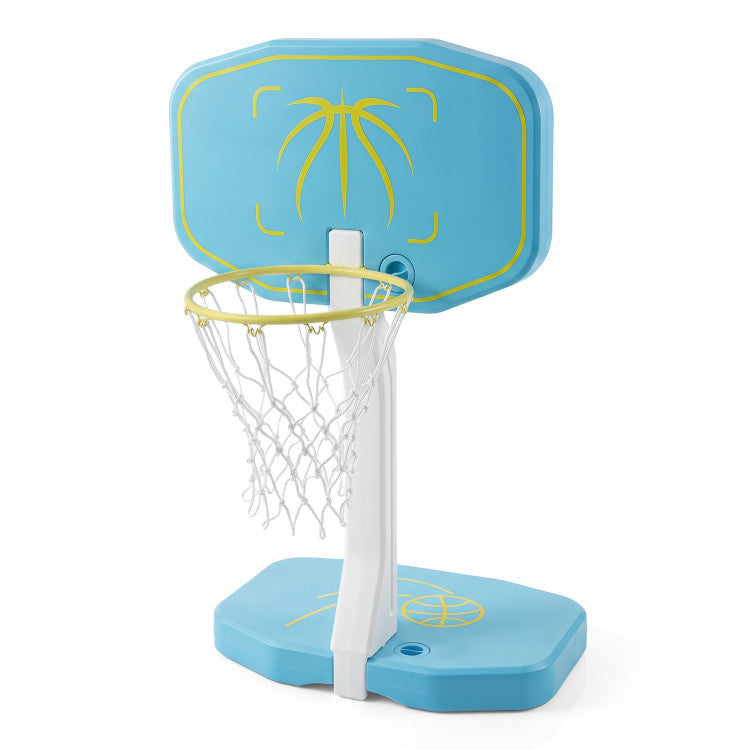 2-in-1 Pool Basketball Hoop and Pool Volleyball Net