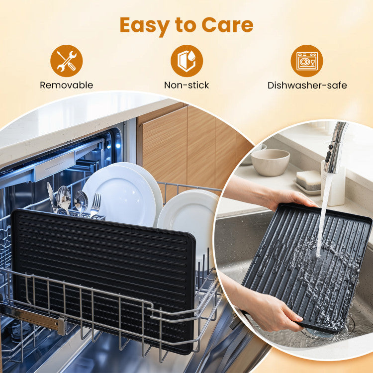 2-in-1 Table Grill and Griddle with Reversible Nonstick Plate for 8
