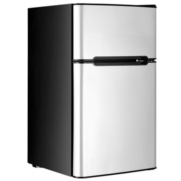 3.2 cu. ft. Retro Mini Fridges in Black with Freezer and Reversible Door