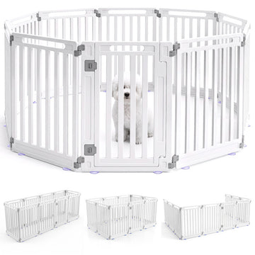31.5" Height Indoor Outdoor Dog Playpen with 10 Panels