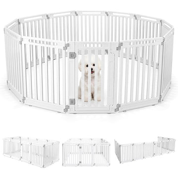 31.5" Height Indoor Outdoor Dog Playpen with 12 Panels