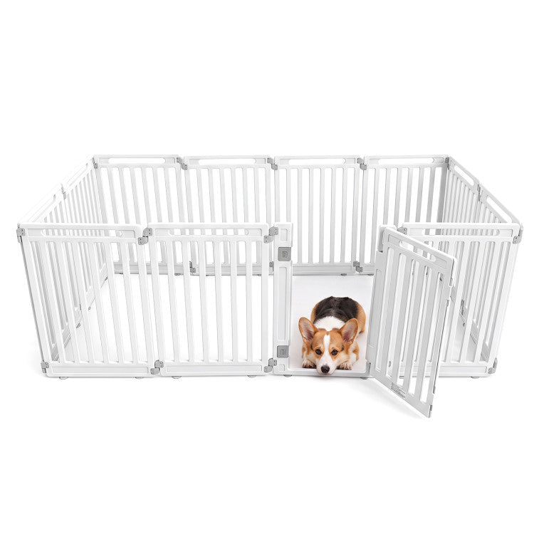 31.5" Height Indoor Outdoor Dog Playpen with 12 Panels