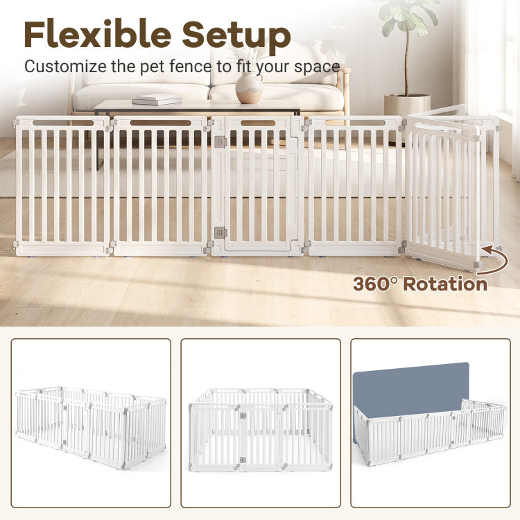 31.5" Height Indoor Outdoor Dog Playpen with 12 Panels