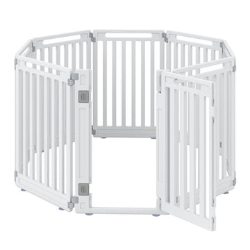 31.5" Height Indoor Outdoor Dog Playpen with 8 Panels